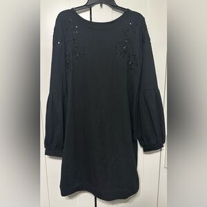 Elegant Black Embroidered Dress